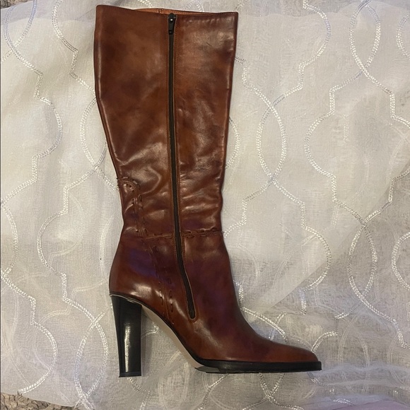 Jcrew high heel leather boots in cognac - Picture 10 of 12